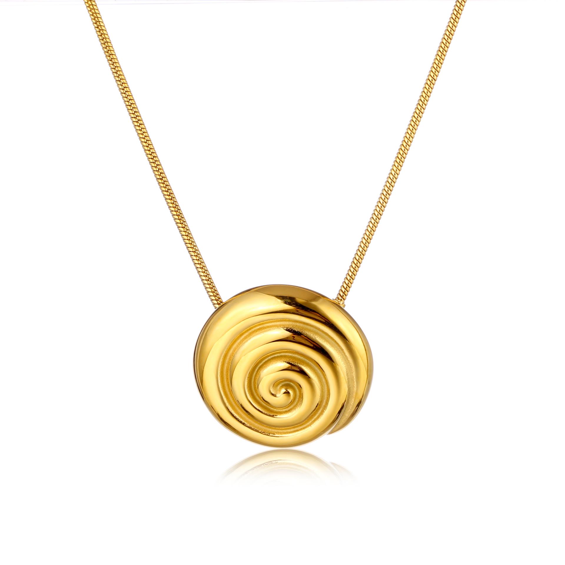 

Винтажный европейский и американский модный набор из ожерелья и серег с ракушками 100% Titanium Steel