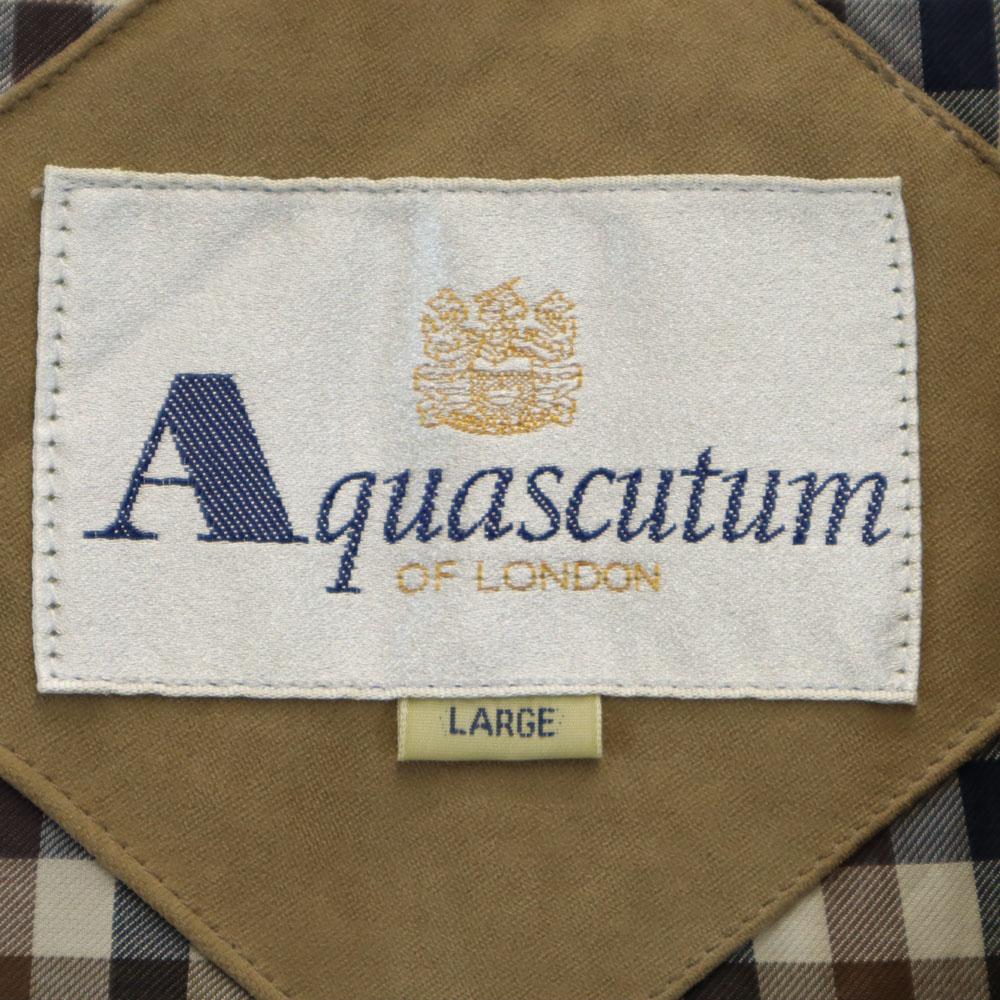 Aquascutum Kabát s límcem z nerezové oceli s dlouhým rukávem L Béžový S podšívkou Pánský Použitý