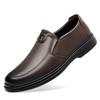 Fashion Business Soft Leather Shoes for Men 2025 Autumn New Designer Loafers Male Solid Color Wear-resisting Middle-aged Man Shoes