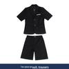 Completo Estivo Casual Blazer & T-Shirt per Bambini - Outfit Monocolore a Maniche Corte per Piccoli Fiori