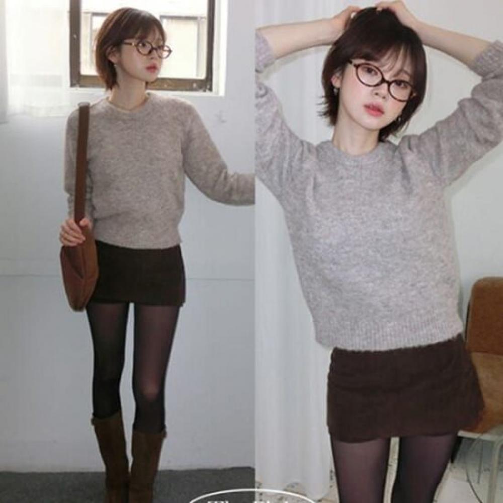The Pink Semi Crop Knit