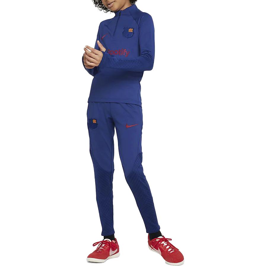 Nike Knitted Sports Pants Printed Solid Color Trendy Comfortable Kids Bottoms Blue DR5068-455