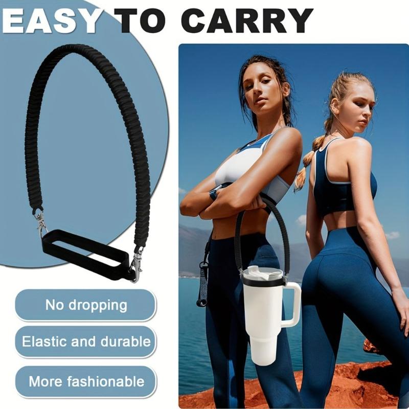 Efficient Sports Cup Leashes Portable Carrying Handle Silicone Drink Holders For Fitness Camping And Daily Activity