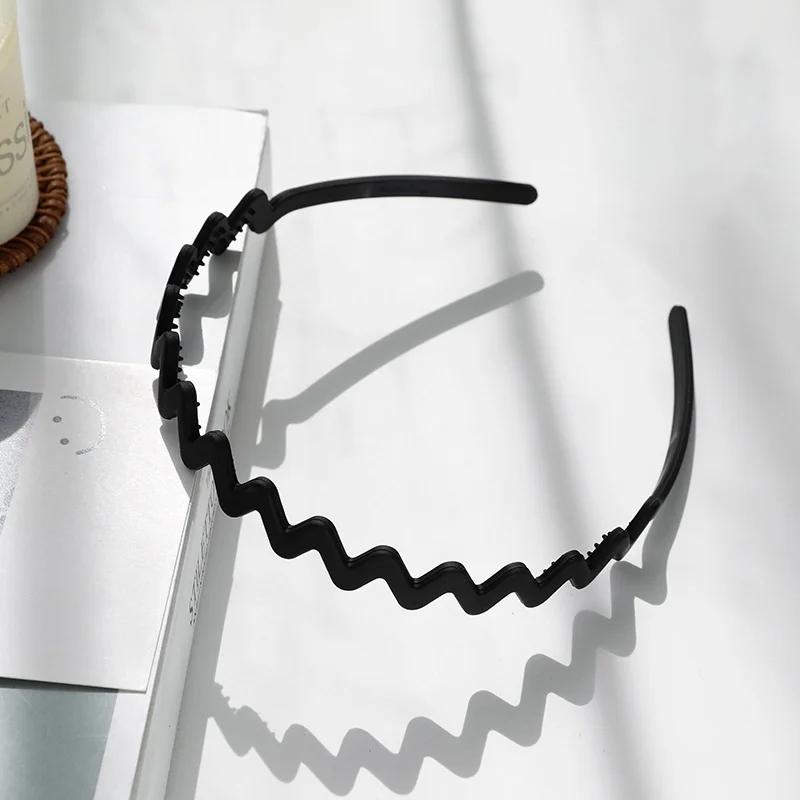 Neuer Modischer Peeling Rutschfester Harz Stirnband Einfarbig Welle Haarband Mädchen für Damen Haaraccessoires Reifen Haarband
