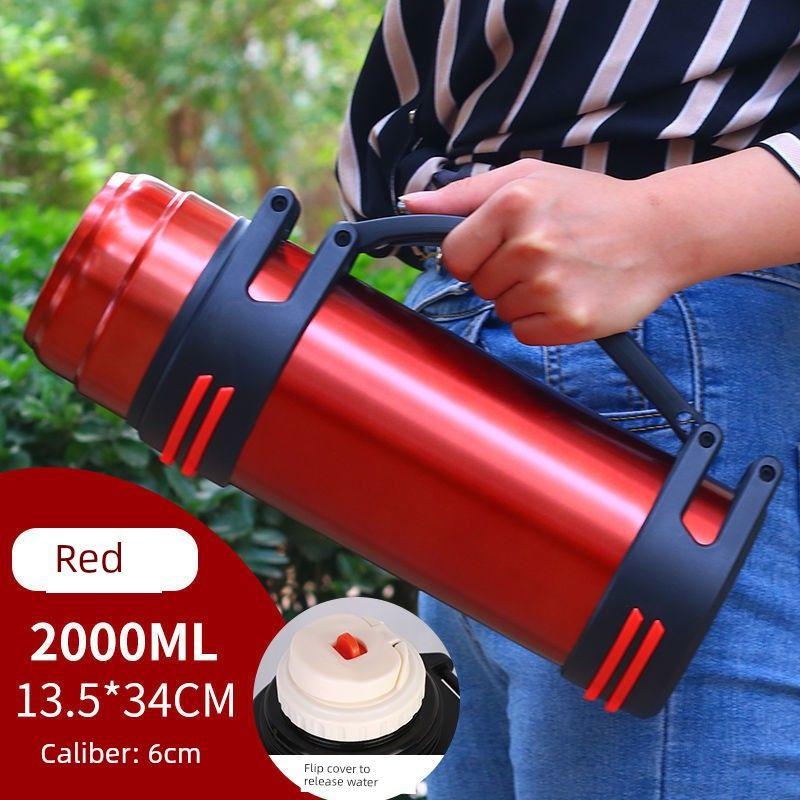 Large Capacity 10-Liter Stainless Steel Thermos Flask, Large Capacity Thermos Cup for Men and Women, Outdoor Car-Mounted Water Bottle for Home Use