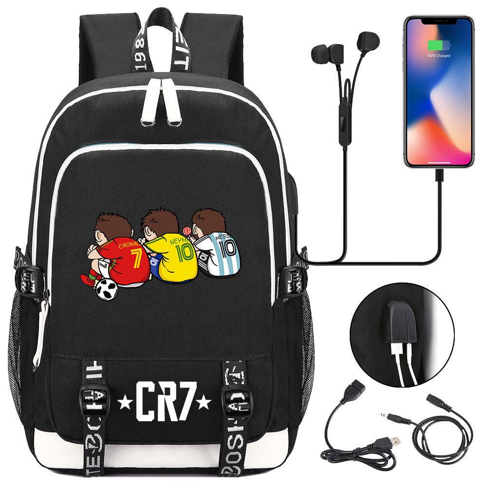 Mochila escolar de gran capacidad con correa para el hombro; set de tres piezas para estuche de lápices de estudiante