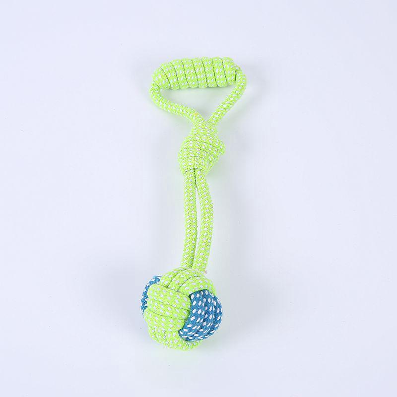 Durable Cotton Rope Pet Toy Set: Teething & Knotted Ball Toys for Cats and Dogs