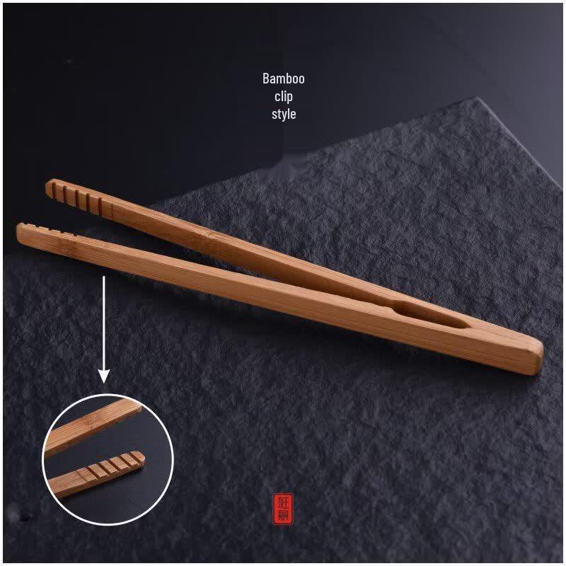 Bamboo Tea Tongs Set