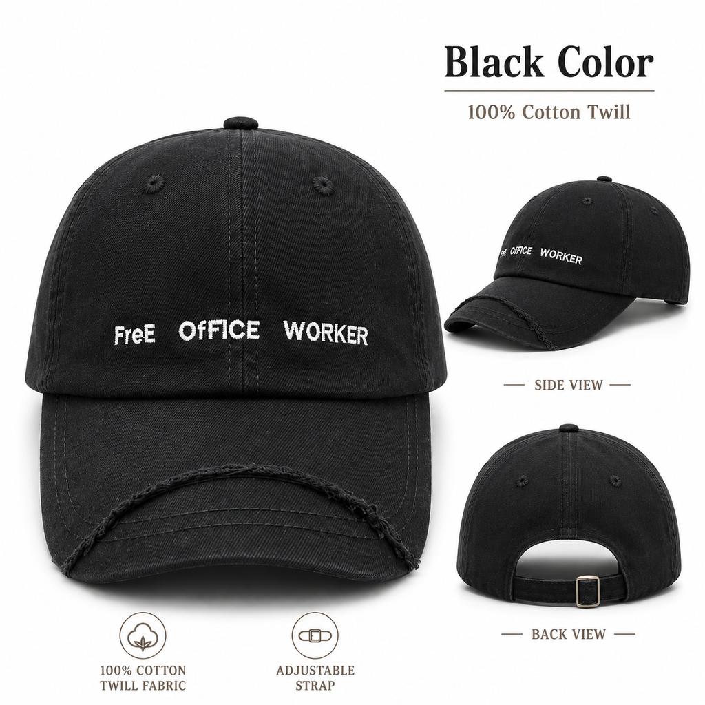 Vintage Distressed Baseball Cap 100% Cotton Twill Washed Unisex Dad Hat Custom Embroidery Casual Sports Cap