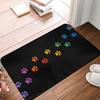 Colorful Dog Paw Pattern Welcome Entrance Door Mat Non Slip Rugs for Bedroom Decor Home Living Room Decoration Kitchen Floor Mat