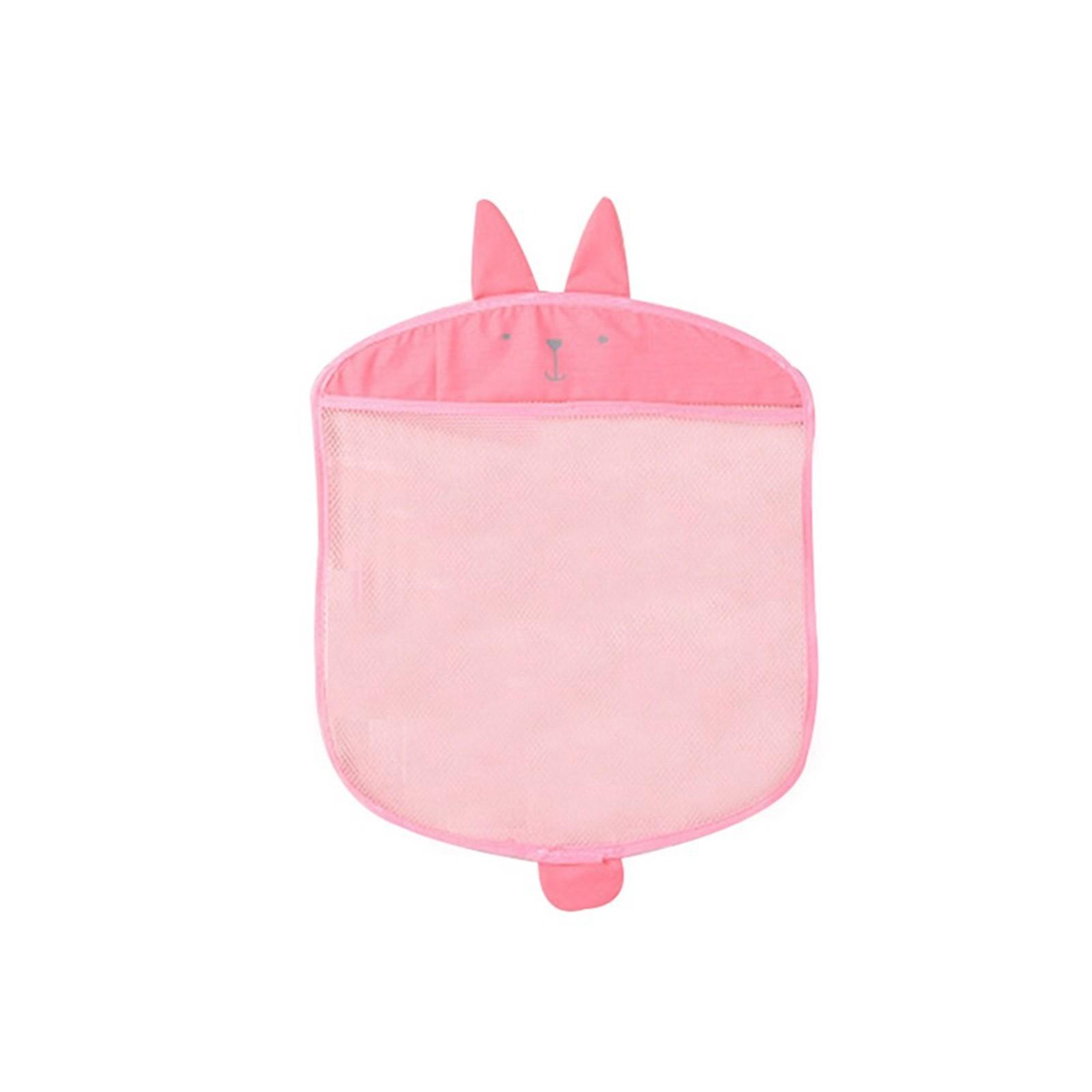 

Baby Bath Toys Mesh Toy Storage Bag Powerful Suction Cup Bath Play Bag Bathroom Storage Bag One Size розовый