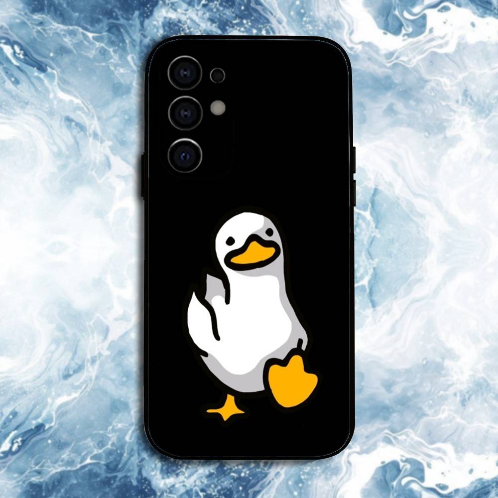 Cartoon Cute Goose  Phone Case For Samsung S25,S24,S23,S22,S21,S20,Plus,Fe,Lite,Others Black Cover