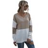 Autumn Women's Knitted Sweater Loose Round Neck Bottom Sheer Mesh Knitted Sweater Casual Top