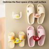 4Pcs Self-Adhesive Towel Hooks Cartoon Shape Slipper Rack Hanger Punching Free Small Item Hanging Hook
