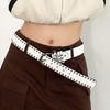 PU Waist Belts with Adjustable Pin Buckle Thin Adjustable Waist Belt Universal Woman Dresses Skirt Coat Waistband