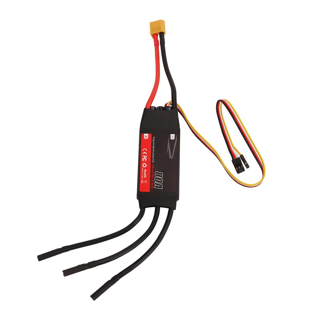 80A Brushless ESC 32 Bit Processor RC Brushless Motor Electric Speed Controller Part for DIY RC