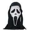 Screaming Mask Horror Bleeding Headgear Disturbing Thriller White Ghost Face Halloween Glow-in-the-Dark Cosplay