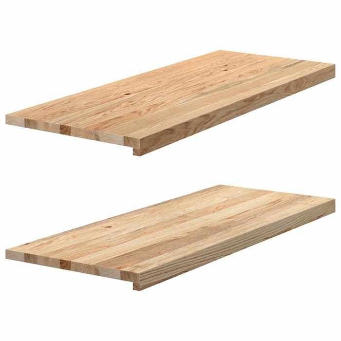 VidaXL Window Sills 2 Pcs Untreated 100x40x2cm Solid Oak Wood 4009120