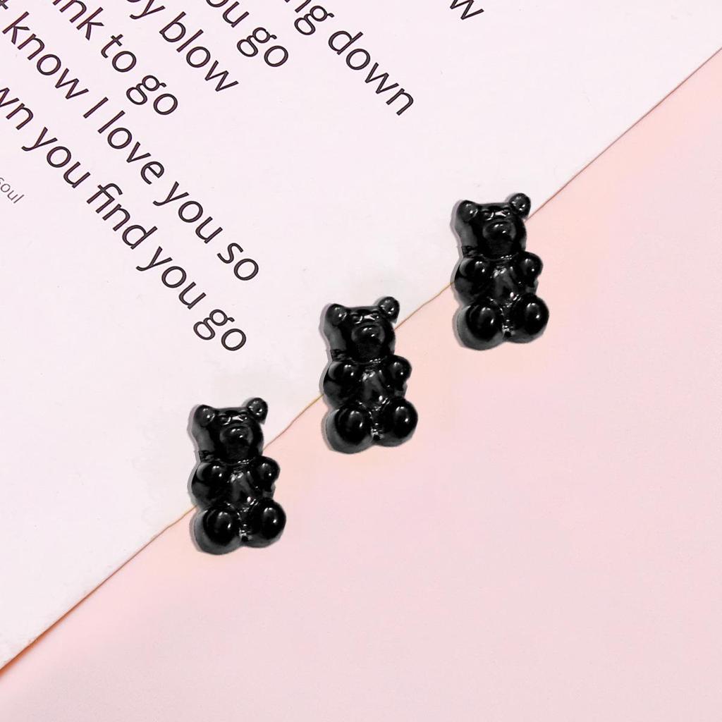 Candy Color Resin Bear DIY Jewelry Accessories: Bracelet, Earring, Keychain Pendants