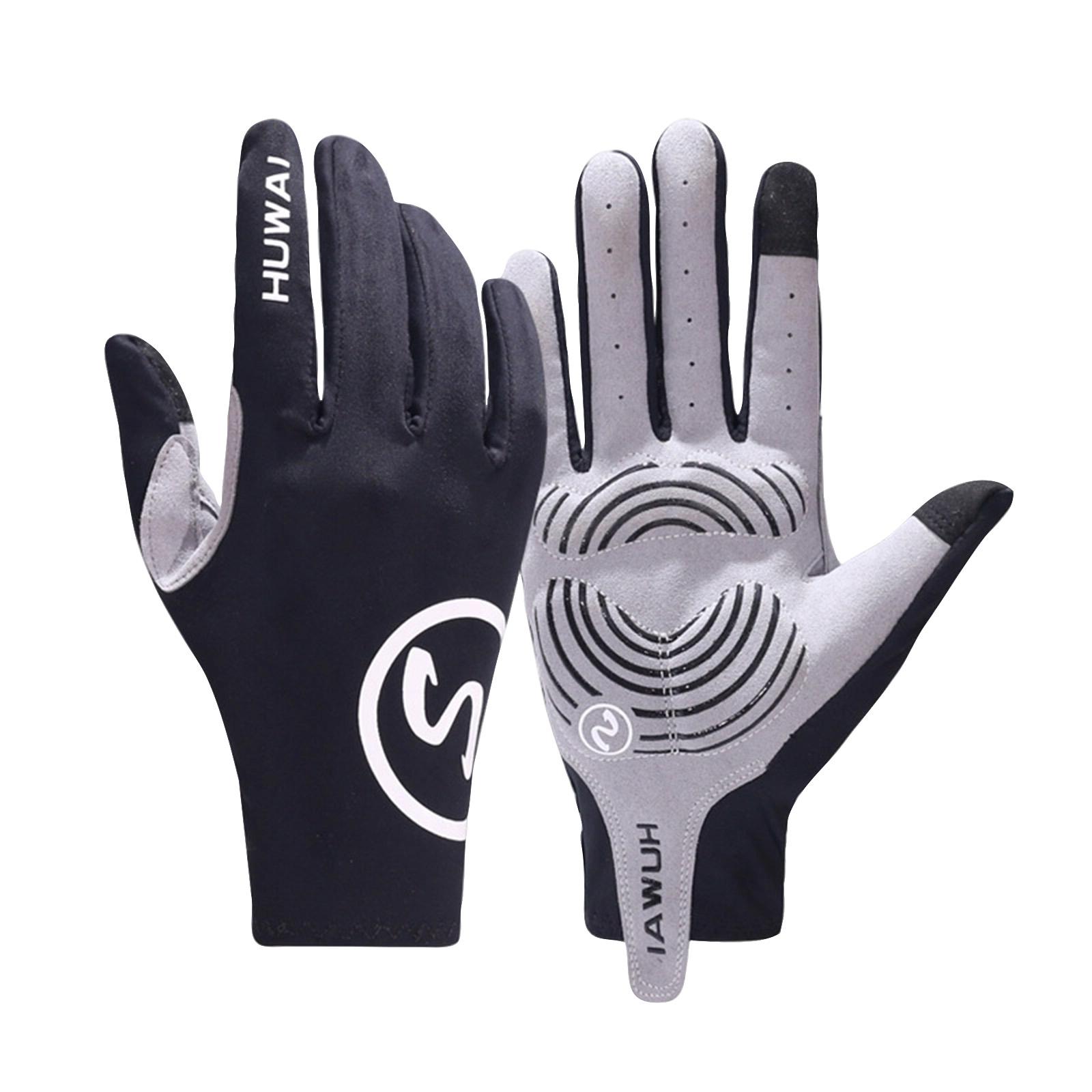 Full Finger Cycling Gloves Touchscreen Breathable Biking Gloves - -Absorbing Gloves For Men Women Outdoor Sports Gloves For Cycling L чёрный