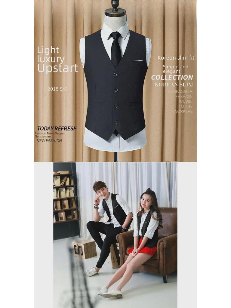 Men's Fashion Slim Fit Vest: Stylish Spring/Autumn Korean & British Style