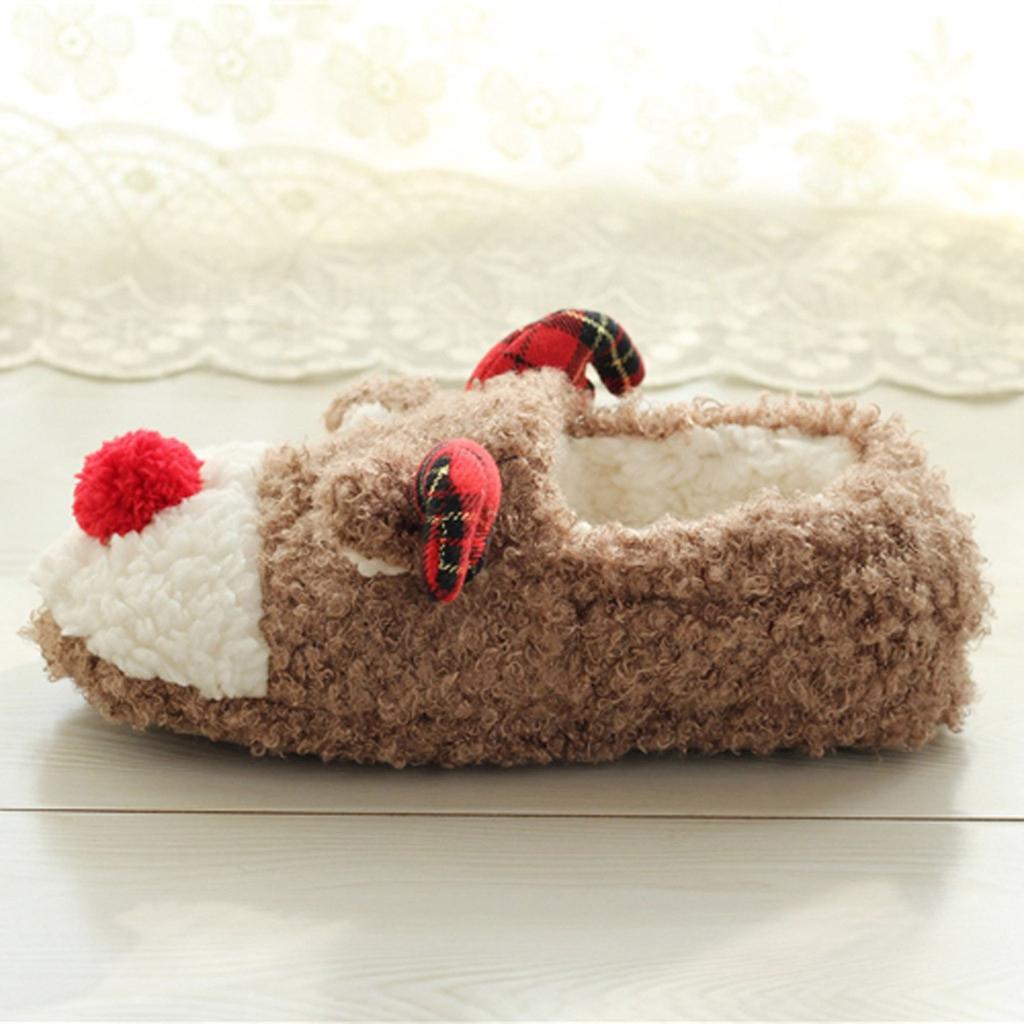 Women's Cotton Slippers Warm Home Cute Soft Plush House Slippers