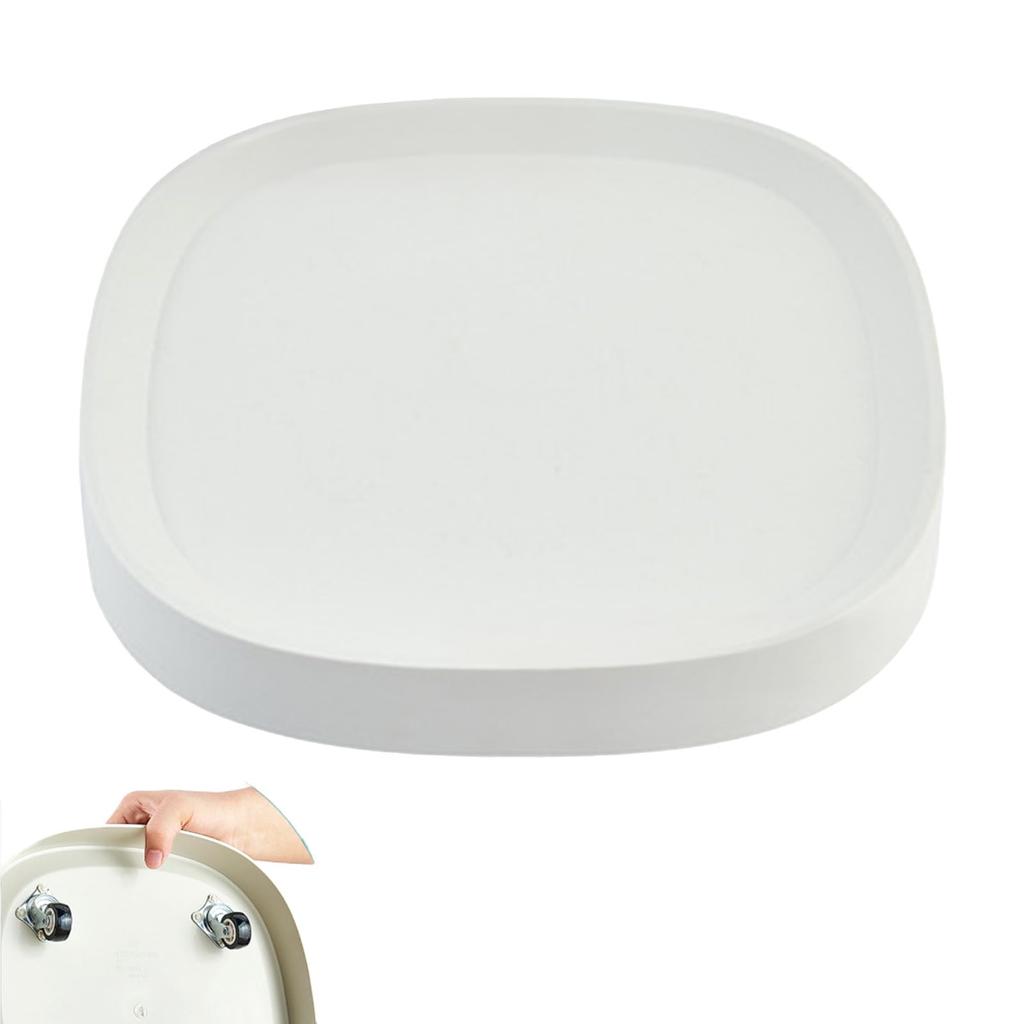 Alpha Depot Flower Pot Stand with Planter Pot 360 Degree Casters, Saucer, Stand, Holder, Movable, Rotation, Leak-Proof (Ivory, 315mm)