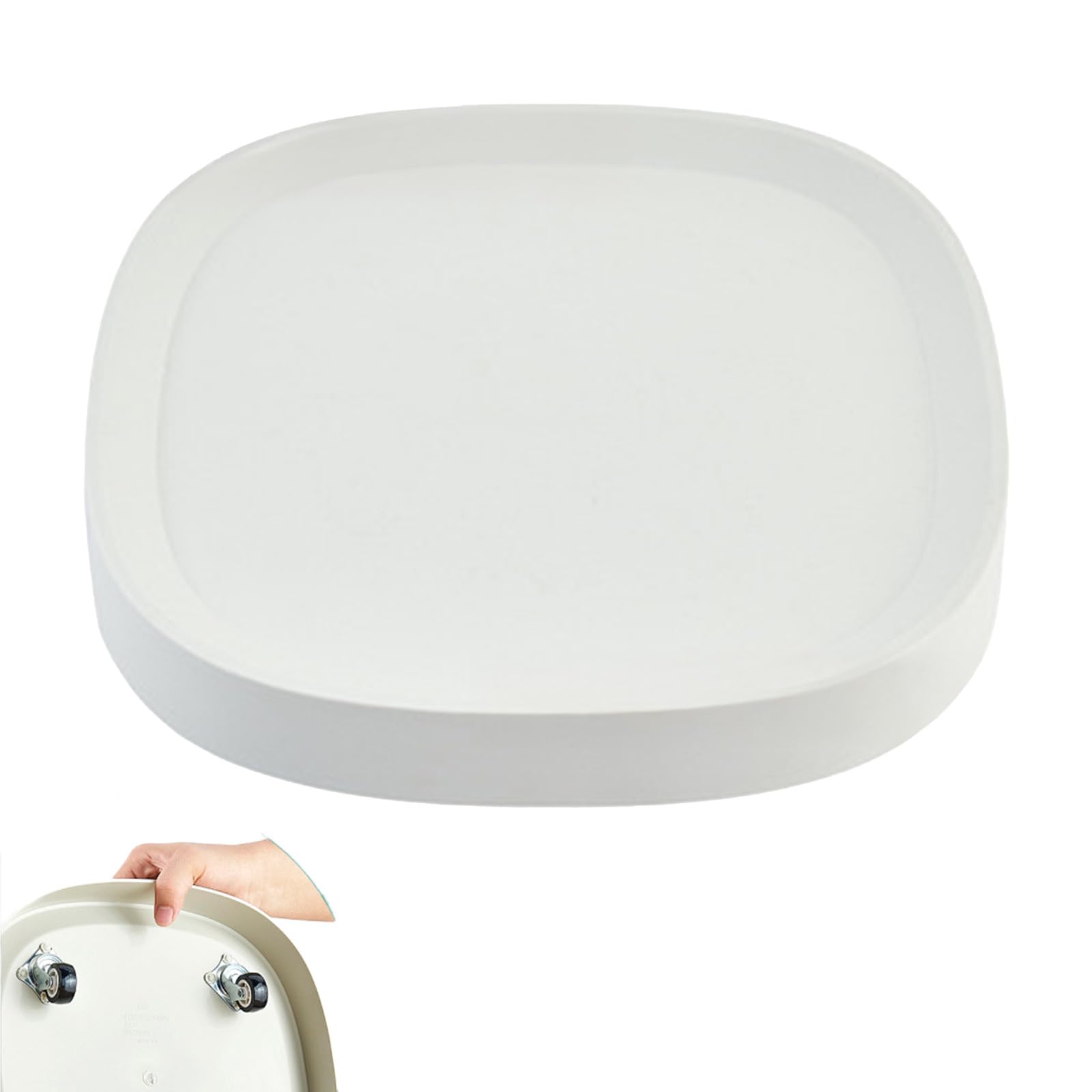 

Alpha Depot Flower Pot Stand with Planter Pot 360 Degree Casters, Saucer, Stand, Holder, Movable, Rotation, Leak-Proof (Ivory, 285mm) слоновая кость