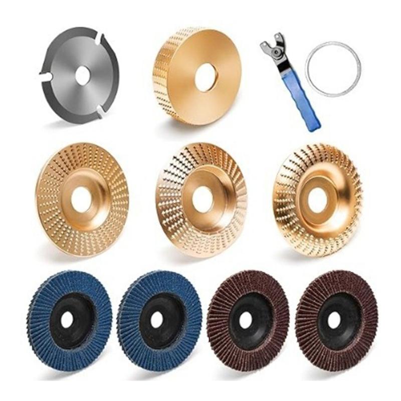 

Woodworking Tool Kits Angled Grinder Carving Discs With Sanding Wheels And Speed Cutter Suitable for Shaping and Sanding 1