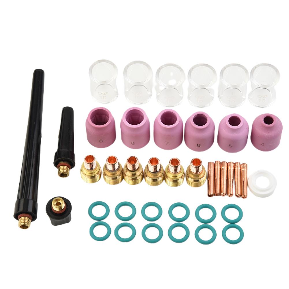 TIG Welding Torch Collet Gas Lens Glass Cup Kit Heat Resistant Glass Set Suitable for Miller Diamondback DB9 DB9V DB 20