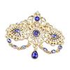 Exotic Morocco Crystals Brooch Featuring Hollow Out Designs Tassels For Bridal Women Attire