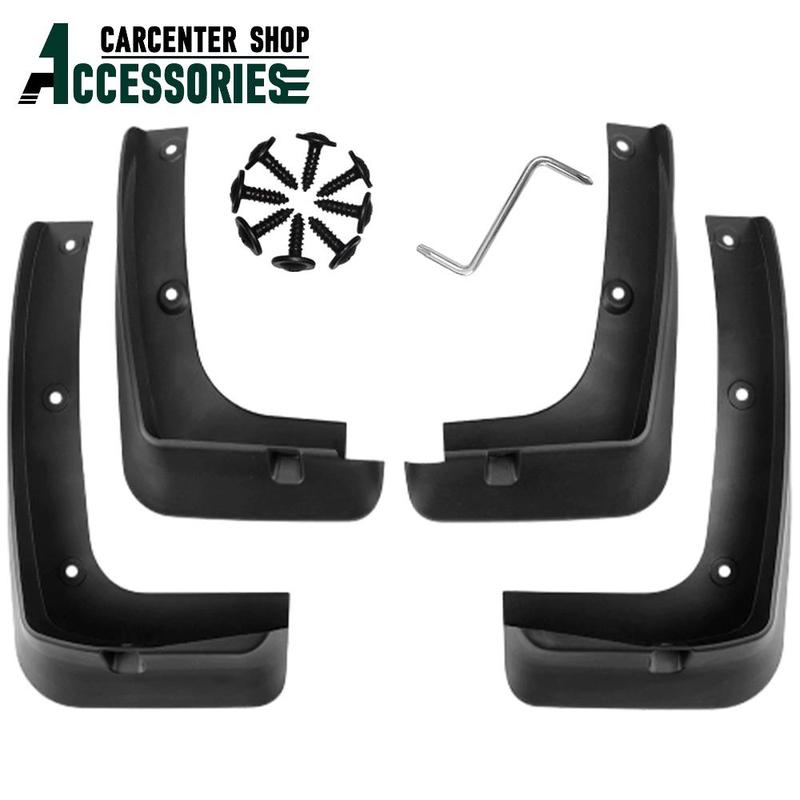 Black for Hyundai Santa Fe 2013-2018 Mud Flaps PP Fender Mudflaps Wheel Fender Accessories Front+Rear Mud Flaps