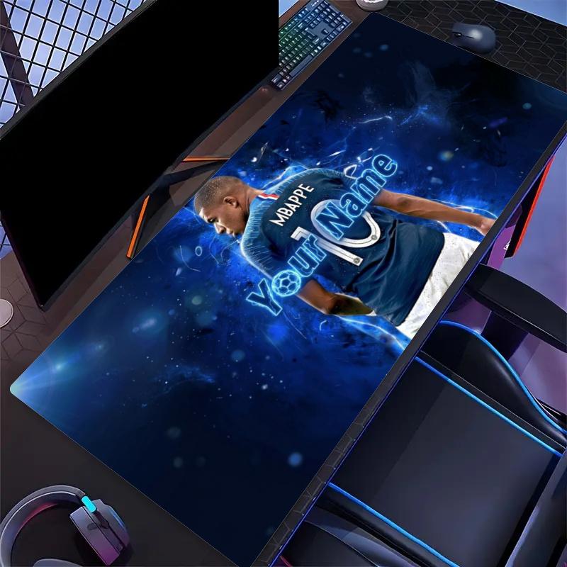 Custom Name Soccer Jersey Custom Name Large Size Mouse Pad Gaming Table Cushion Nonslip Laptop Tablet Big XXL Mat Mini PC Playmat With Lock edge
