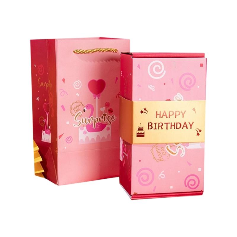Pack of 18 DIY Customizable Popup Gift Boxes Perfect for Birthday Valentine's Day Parties Feature Quick Assembly Design