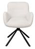 MILOS velvet upholstered chair, dark gray