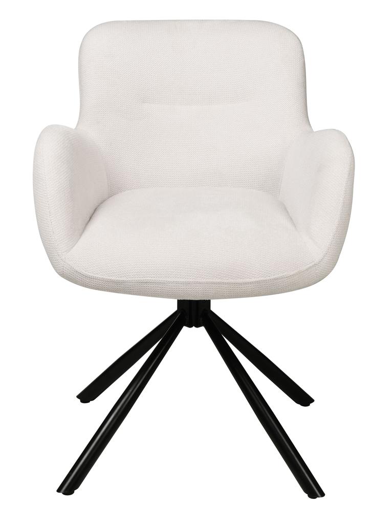 MILOS velvet upholstered chair, dark gray
