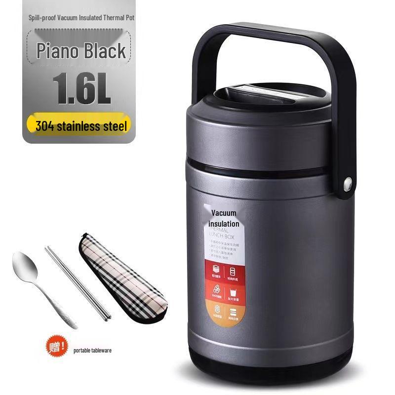 304 Stainless Steel Three-Layer Insulated Lunch Box for Students and Office Workers