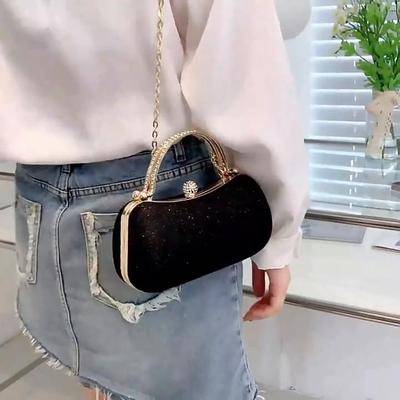 Akşam Yemeği Çantası Parlak Moda El Çantası Tek Omuz Zinciri Kadın Crossbody Çanta