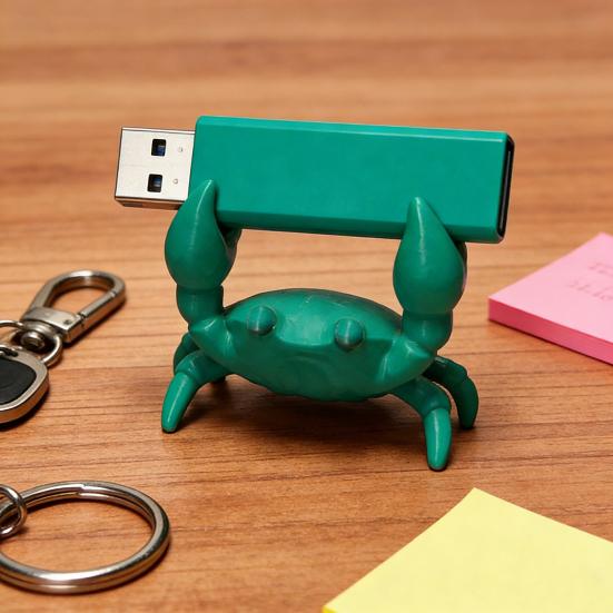 Krabba Pennställ Söt 3D Skrivbordsorganisatör för Pennor Blyertspennor Glasögon Dekorativ Gåva för Barn Vuxna Skolkontorsmaterial