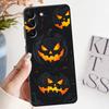Black Soft Phone Cover Case for Samsung Galaxy A25 A71 A24 A55 A35 A26 A72 A36 A51 A73 A32 A23 A53 A22 A52 A41 Halloween Pumpkin