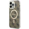 Capa para iPhone 14 Pro Max Guess Hardcase 4G MagSafe Marrom