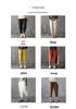 Women's Summer Washed Cotton Cropped Harem Pants, Solid Color, Loose Fit, Elastic Waist, Slimming, Versatile Style