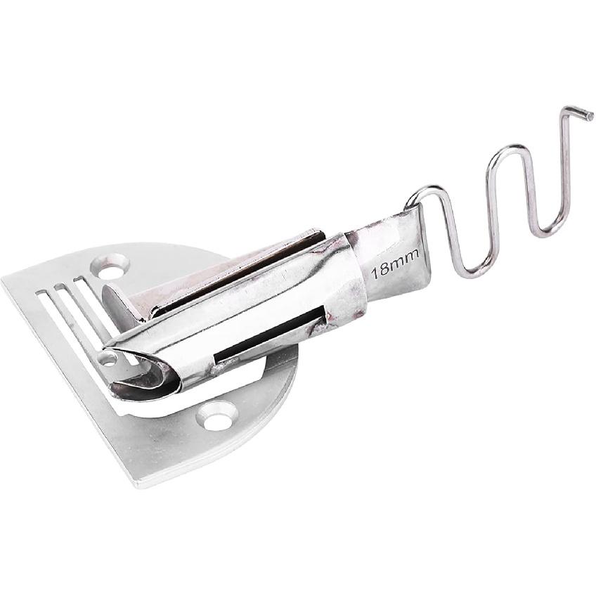 HEEPDD Sewing Machine Folder, Adjustable Double Fold Right Angle Bias Set Binding Attachment Folder for Lockstitch Sewing Machine(18mm) Presser Feet