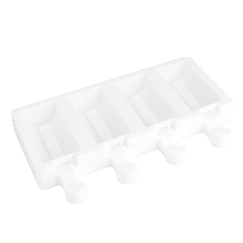 4 Grids Food Grade Silicone Ice Mold DIY Ice Cream Molds Maker Making Tool for Home Kitchen