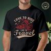 Herren Baumwolle Freizeit T-Shirts Liebe zum Motorradfahren Vektorgrafik T-Shirt Herren Sommer Radfahren Sport