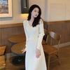 Goddess Style Knitted Sweater Dress for Women - Autumn/Winter 2023 Niche Chic