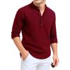 Deemoon MenS Cotton Blend Solid Regular Fit Full Sleeve Short Kurta MenS Trendy Short Kurta