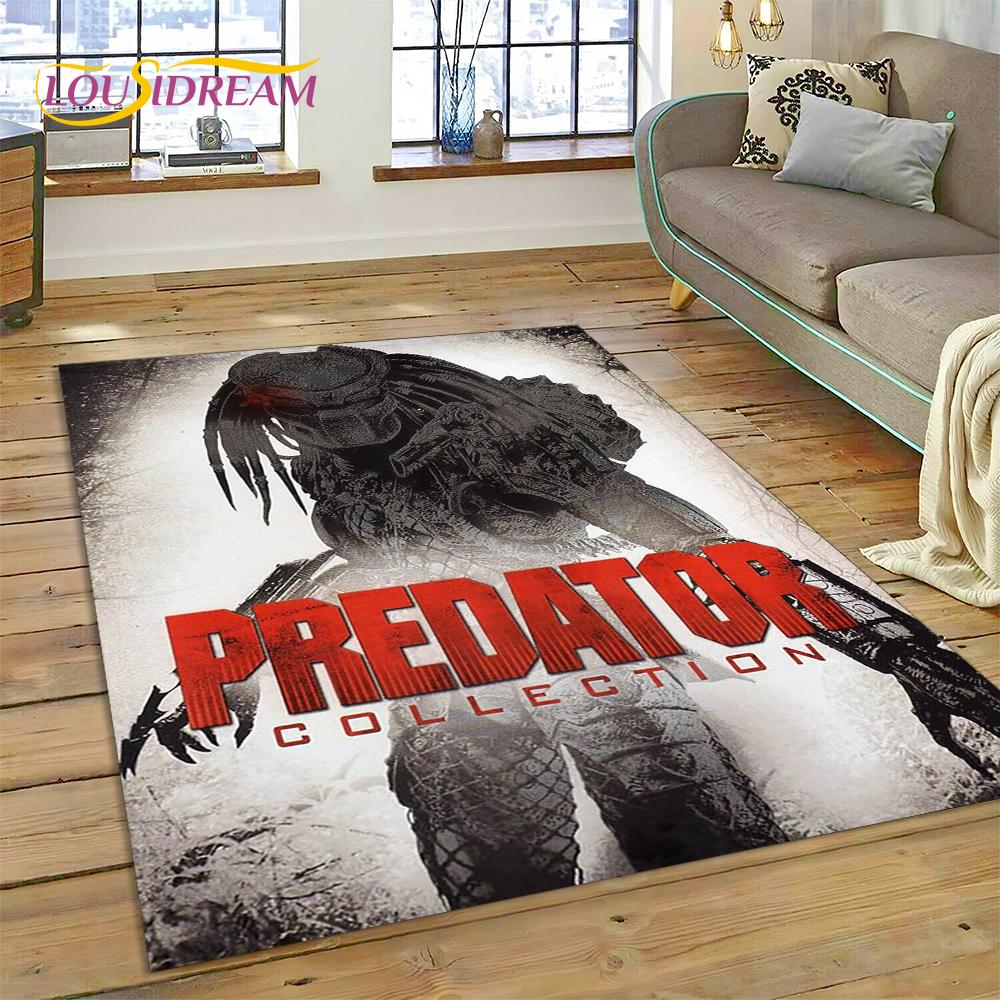 AVP Alien Vs. Tappeto Tappeto 3D Gioco del Predatore per Casa Soggiorno Camera da Letto Divano Zerbino Decorazione, Tappeto per Area Bambini Tappetino Antiscivolo Regalo