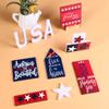 American Independence Day Layered Tray Wooden Ornaments Multipurpose Layout Props Theme Party Decorations