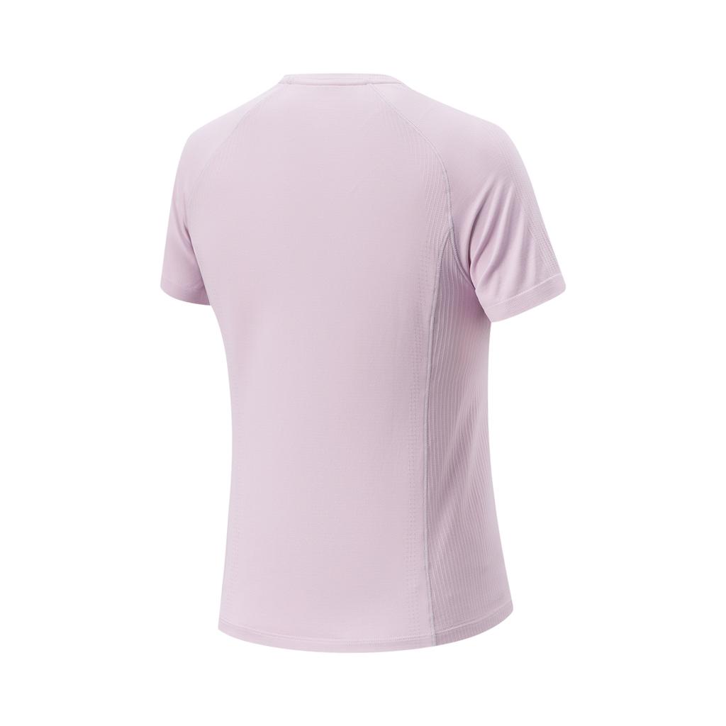 Li-Ning Dopamine Round Neck Sports Short Sleeve T-Shirt Women Tops Twilight-Purple ATSV130-3
